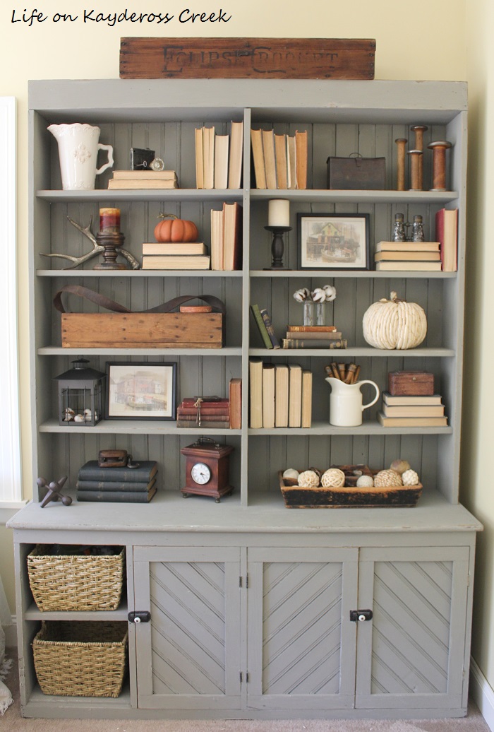 10 tips for decorating shelves - farmhouse style - Life on Kaydeross Creek