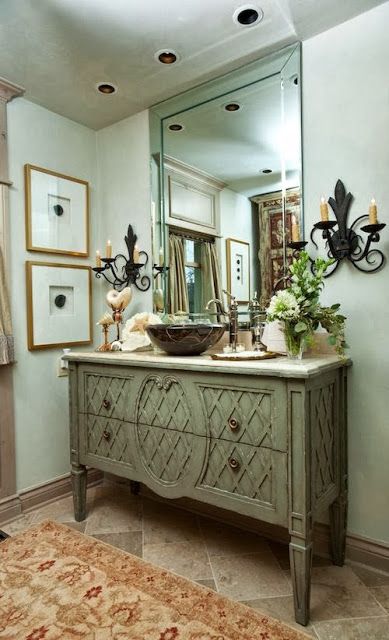 25 Unique Bathroom Vanities Made From Furniture - Life on Kaydeross Creek