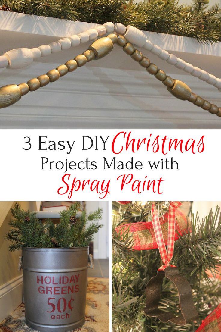 3 Easy DIY Christmas Decorations Using Spray Paint - Life on Kaydeross Creek