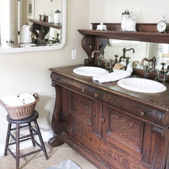 25 Unique Bathroom Vanities Made From Furniture Life On Kaydeross Creek