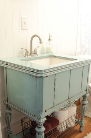 25 Unique Bathroom Vanities Made From, Upcycled Furniture For Bathroom Vanity