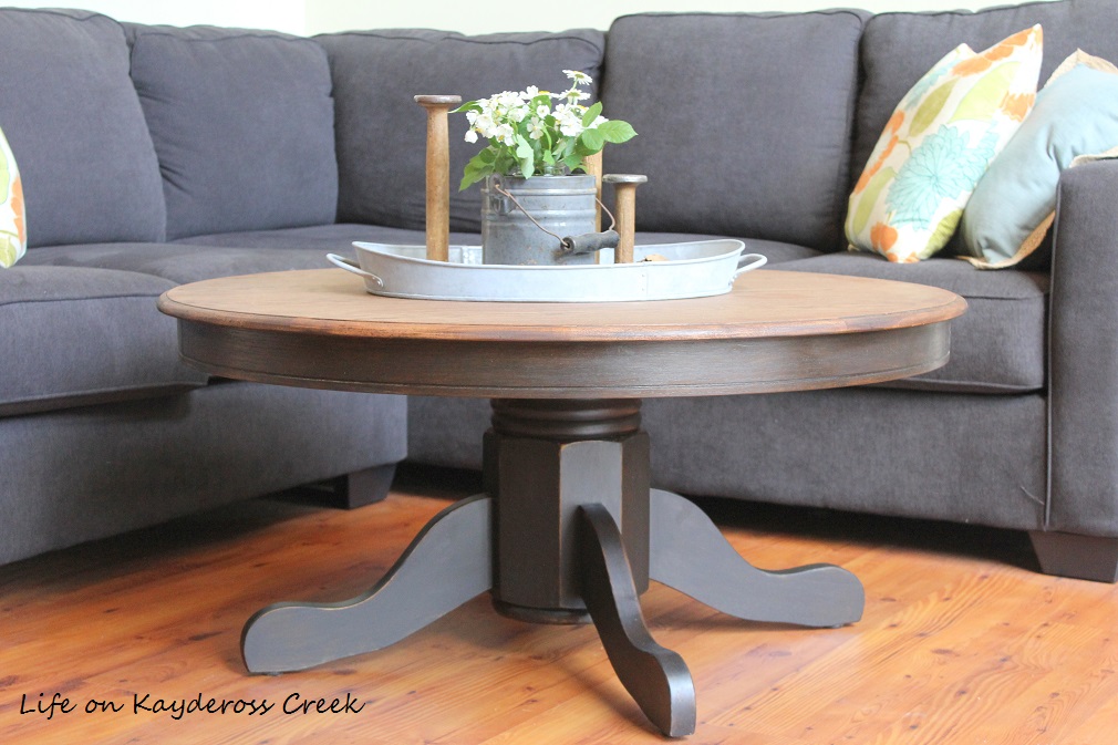 Round farmhouse side deals table