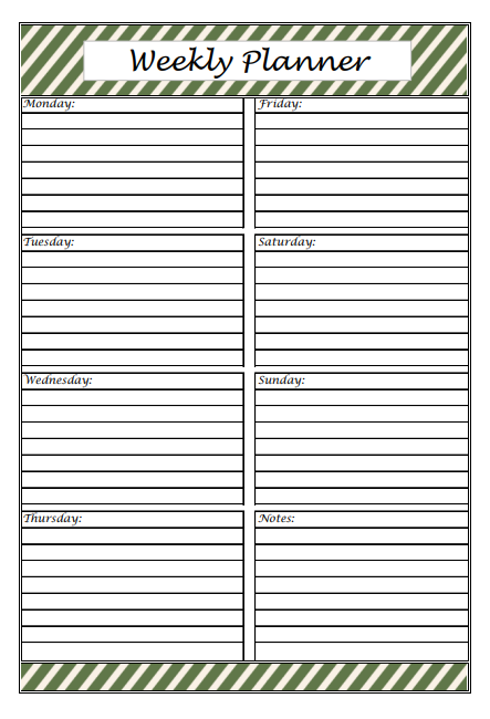 Christmas Weekly Planner Printable - Life on Kaydeross Creek