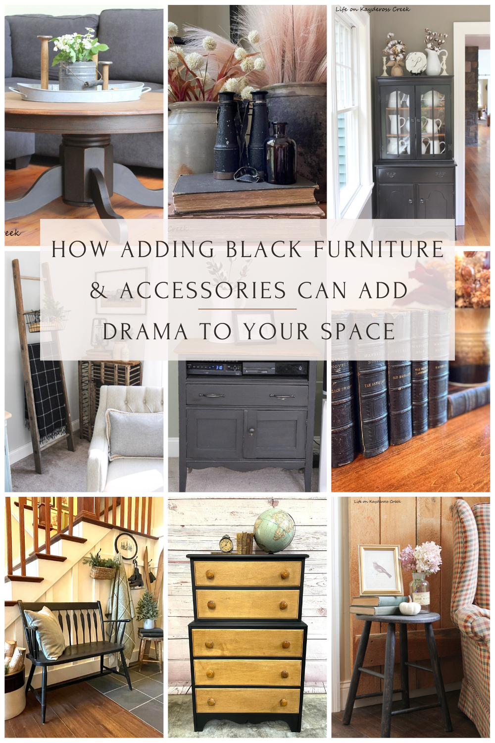 How Including Black Chalk Painted Furniture Can Add Drama to Your Space -  Life on Kaydeross Creek