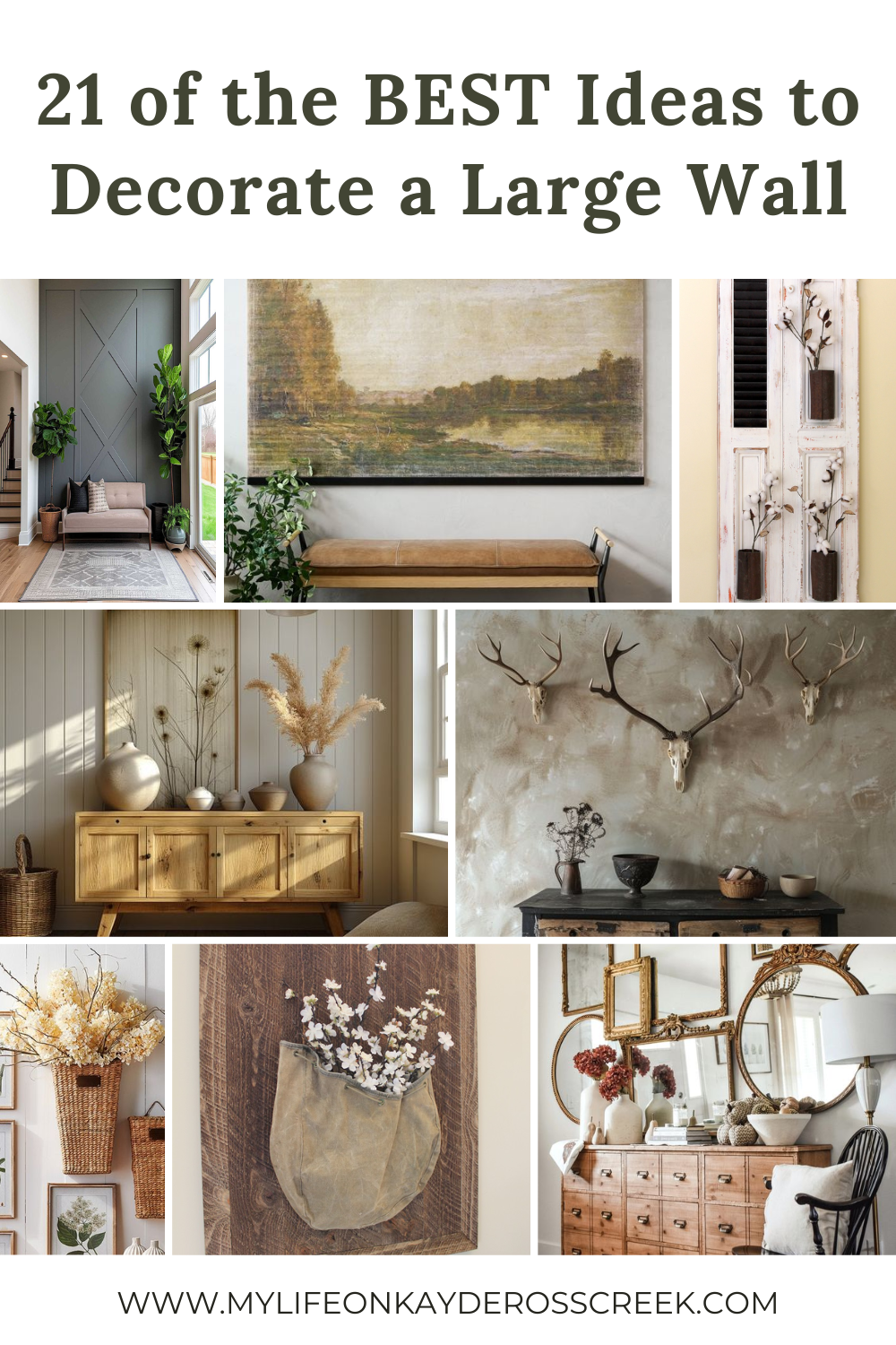 21 of the Best Ideas to Decorate a Large Wall - Life on Kaydeross Creek